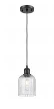 Innovations Lighting 516-1P-BK-G559-5SDY - Bridal Veil - 1 Light - 5 inch - Matte Black - Cord hung - Mini Pendant