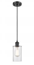 Innovations Lighting 516-1P-BK-G802 - Clymer - 1 Light - 4 inch - Matte Black - Cord hung - Mini Pendant