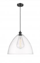 Innovations Lighting 516-1P-BK-GBD-162 - Bristol - 1 Light - 16 inch - Matte Black - Cord hung - Pendant