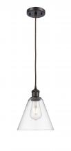 Innovations Lighting 516-1P-OB-GBC-82 - Berkshire - 1 Light - 8 inch - Oil Rubbed Bronze - Cord hung - Mini Pendant