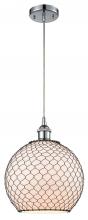 Innovations Lighting 516-1P-PC-G121-10CBK - Farmhouse Chicken Wire - 1 Light - 10 inch - Polished Chrome - Cord hung - Mini Pendant