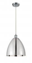 Innovations Lighting 516-1P-PC-MBD-12-PC - Bristol - 1 Light - 12 inch - Polished Chrome - Cord hung - Mini Pendant