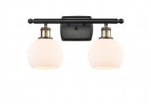 Innovations Lighting 516-2W-BAB-G121-6 - Athens - 2 Light - 16 inch - Black Antique Brass - Bath Vanity Light