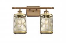 Innovations Lighting 516-2W-BB-M18-BB - Nestbrook - 2 Light - 15 inch - Brushed Brass - Bath Vanity Light