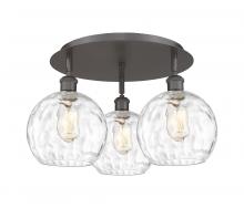 Innovations Lighting 516-3C-OB-G1215-8 - Athens Water Glass - 3 Light - 20 inch - Oil Rubbed Bronze - Flush Mount