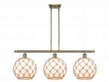 Innovations Lighting 516-3I-AB-G121-10RB - Farmhouse Rope - 3 Light - 37 inch - Antique Brass - Cord hung - Island Light