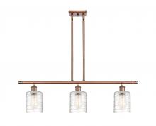 Innovations Lighting 516-3I-AC-G1113 - Cobbleskill - 3 Light - 36 inch - Antique Copper - Cord hung - Island Light