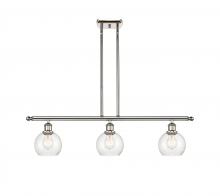 Innovations Lighting 516-3I-PN-G124-6 - Athens - 3 Light - 36 inch - Polished Nickel - Cord hung - Island Light