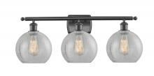 Innovations Lighting 516-3W-BK-G125 - Athens - 3 Light - 28 inch - Matte Black - Bath Vanity Light