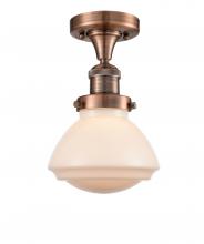 Innovations Lighting 517-1CH-AC-G321 - Olean - 1 Light - 7 inch - Antique Copper - Semi-Flush Mount