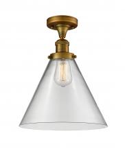 Innovations Lighting 517-1CH-BB-G42-L - Cone - 1 Light - 12 inch - Brushed Brass - Semi-Flush Mount