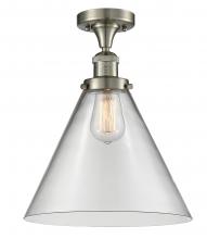 Innovations Lighting 517-1CH-SN-G42-L - Cone - 1 Light - 12 inch - Brushed Satin Nickel - Semi-Flush Mount