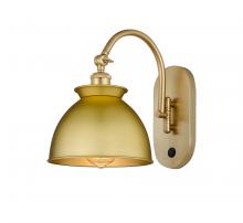 Innovations Lighting 518-1W-SG-M14-SG - Adirondack - 1 Light - 8 inch - Satin Gold - Sconce