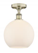 Innovations Lighting 616-1F-AB-G121-10 - Athens - 1 Light - 10 inch - Antique Brass - Semi-Flush Mount