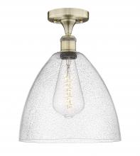 Innovations Lighting 616-1F-AB-GBD-124 - Bristol - 1 Light - 12 inch - Antique Brass - Semi-Flush Mount