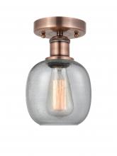 Innovations Lighting 616-1F-AC-G104 - Belfast - 1 Light - 6 inch - Antique Copper - Flush Mount