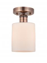 Innovations Lighting 616-1F-AC-G111 - Cobbleskill - 1 Light - 5 inch - Antique Copper - Semi-Flush Mount