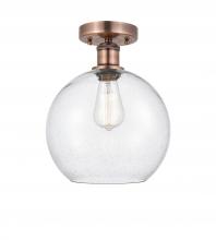 Innovations Lighting 616-1F-AC-G124-10 - Athens - 1 Light - 10 inch - Antique Copper - Semi-Flush Mount