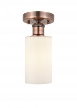 Innovations Lighting 616-1F-AC-G801 - Clymer - 1 Light - 4 inch - Antique Copper - Semi-Flush Mount