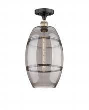 Innovations Lighting 616-1F-BAB-G557-10SM - Vaz - 1 Light - 10 inch - Black Antique Brass - Semi-Flush Mount