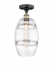 Innovations Lighting 616-1F-BAB-G557-8CL - Vaz - 1 Light - 8 inch - Black Antique Brass - Semi-Flush Mount