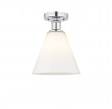 Innovations Lighting 616-1F-PC-GBC-81 - Berkshire - 1 Light - 8 inch - Polished Chrome - Semi-Flush Mount