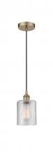 Innovations Lighting 616-1P-AB-G112 - Cobbleskill - 1 Light - 5 inch - Antique Brass - Cord hung - Mini Pendant