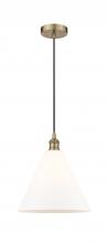 Innovations Lighting 616-1P-AB-GBC-121 - Berkshire - 1 Light - 12 inch - Antique Brass - Mini Pendant