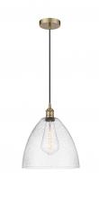 Innovations Lighting 616-1P-AB-GBD-124 - Bristol - 1 Light - 12 inch - Antique Brass - Cord hung - Mini Pendant