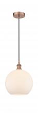 Innovations Lighting 616-1P-AC-G121-10 - Athens - 1 Light - 10 inch - Antique Copper - Cord hung - Mini Pendant