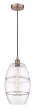 Innovations Lighting 616-1P-AC-G557-10CL - Vaz - 1 Light - 10 inch - Antique Copper - Cord hung - Mini Pendant