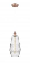 Innovations Lighting 616-1P-AC-G684-7 - Windham - 1 Light - 7 inch - Antique Copper - Cord hung - Mini Pendant