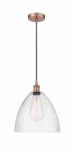 Innovations Lighting 616-1P-AC-GBD-124 - Bristol - 1 Light - 12 inch - Antique Copper - Cord hung - Mini Pendant