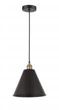 Innovations Lighting 616-1P-BAB-MBC-12-BK - Berkshire - 1 Light - 12 inch - Black Antique Brass - Cord hung - Mini Pendant