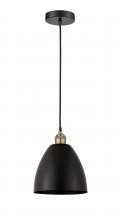 Innovations Lighting 616-1P-BAB-MBD-9-BK - Bristol - 1 Light - 9 inch - Black Antique Brass - Cord hung - Mini Pendant