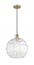 Innovations Lighting 616-1P-BB-G1215-12 - Athens Water Glass - 1 Light - 12 inch - Brushed Brass - Cord hung - Mini Pendant