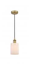 Innovations Lighting 616-1P-BB-G341 - Hadley - 1 Light - 5 inch - Brushed Brass - Cord hung - Mini Pendant