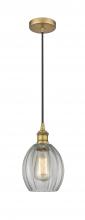 Innovations Lighting 616-1P-BB-G82 - Eaton - 1 Light - 6 inch - Brushed Brass - Cord hung - Mini Pendant