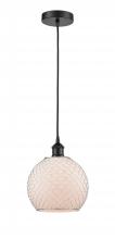 Innovations Lighting 616-1P-BK-G121-8CSN - Farmhouse Chicken Wire - 1 Light - 8 inch - Matte Black - Cord hung - Mini Pendant