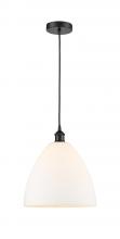 Innovations Lighting 616-1P-BK-GBD-121 - Bristol - 1 Light - 12 inch - Matte Black - Cord hung - Mini Pendant