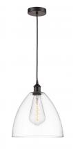 Innovations Lighting 616-1P-OB-GBD-122 - Bristol - 1 Light - 12 inch - Oil Rubbed Bronze - Cord hung - Mini Pendant