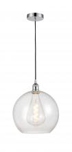 Innovations Lighting 616-1P-PC-G124-12 - Athens - 1 Light - 12 inch - Polished Chrome - Cord hung - Mini Pendant