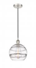 Innovations Lighting 616-1P-PN-G556-10CL - Rochester - 1 Light - 10 inch - Polished Nickel - Cord hung - Mini Pendant