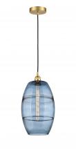 Innovations Lighting 616-1P-SG-G557-10BL - Vaz - 1 Light - 10 inch - Satin Gold - Cord hung - Mini Pendant