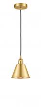 Innovations Lighting 616-1P-SG-M8 - Smithfield - 1 Light - 7 inch - Satin Gold - Cord hung - Mini Pendant