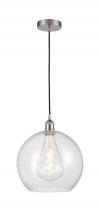 Innovations Lighting 616-1P-SN-G124-12 - Athens - 1 Light - 12 inch - Brushed Satin Nickel - Cord hung - Mini Pendant