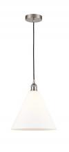 Innovations Lighting 616-1P-SN-GBC-121 - Berkshire - 1 Light - 12 inch - Brushed Satin Nickel - Cord hung - Mini Pendant