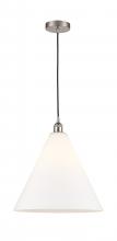 Innovations Lighting 616-1P-SN-GBC-161 - Berkshire - 1 Light - 16 inch - Brushed Satin Nickel - Cord hung - Pendant