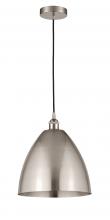 Innovations Lighting 616-1P-SN-MBD-12-SN - Bristol - 1 Light - 12 inch - Brushed Satin Nickel - Cord hung - Mini Pendant