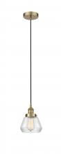 Innovations Lighting 616-1PH-AB-G172 - Fulton - 1 Light - 7 inch - Antique Brass - Cord hung - Mini Pendant